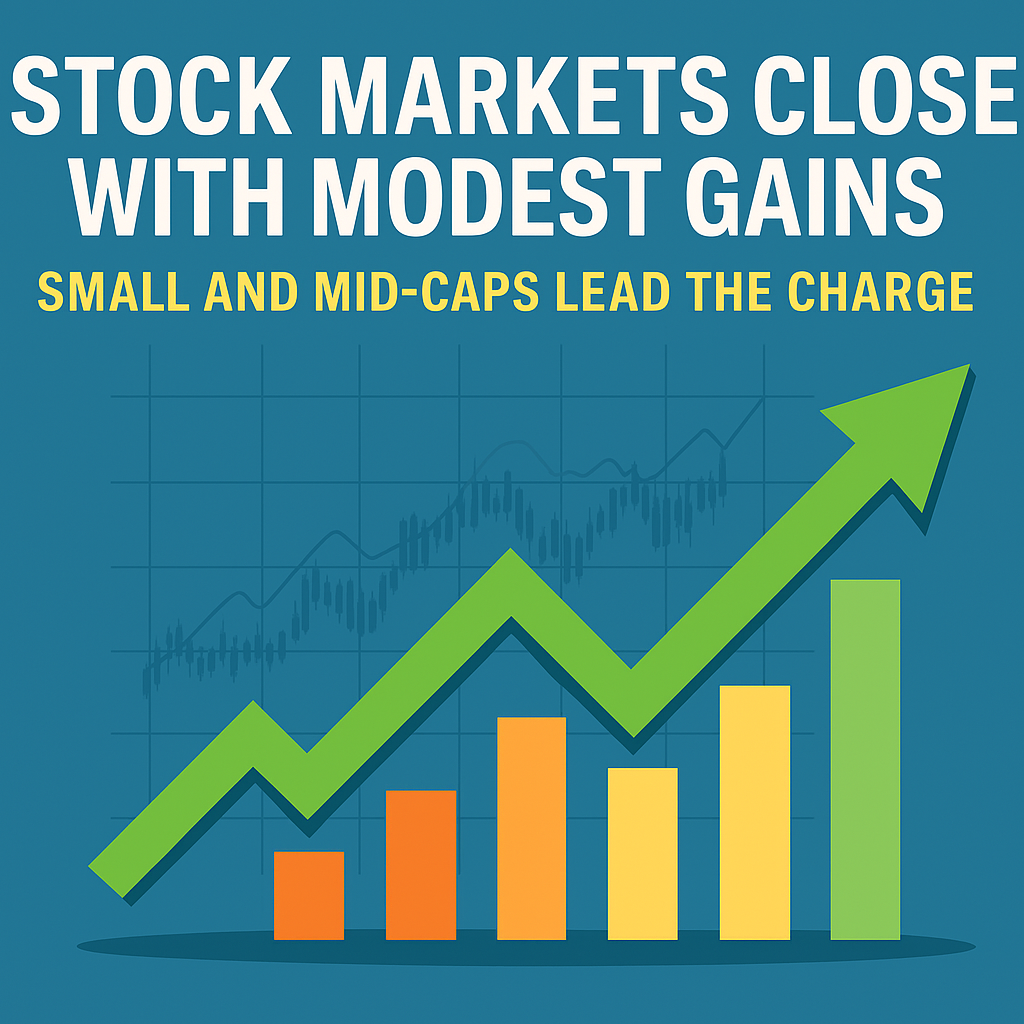 Markets Close with Modest Gains as Small and Mid-Caps Lead the Charge
