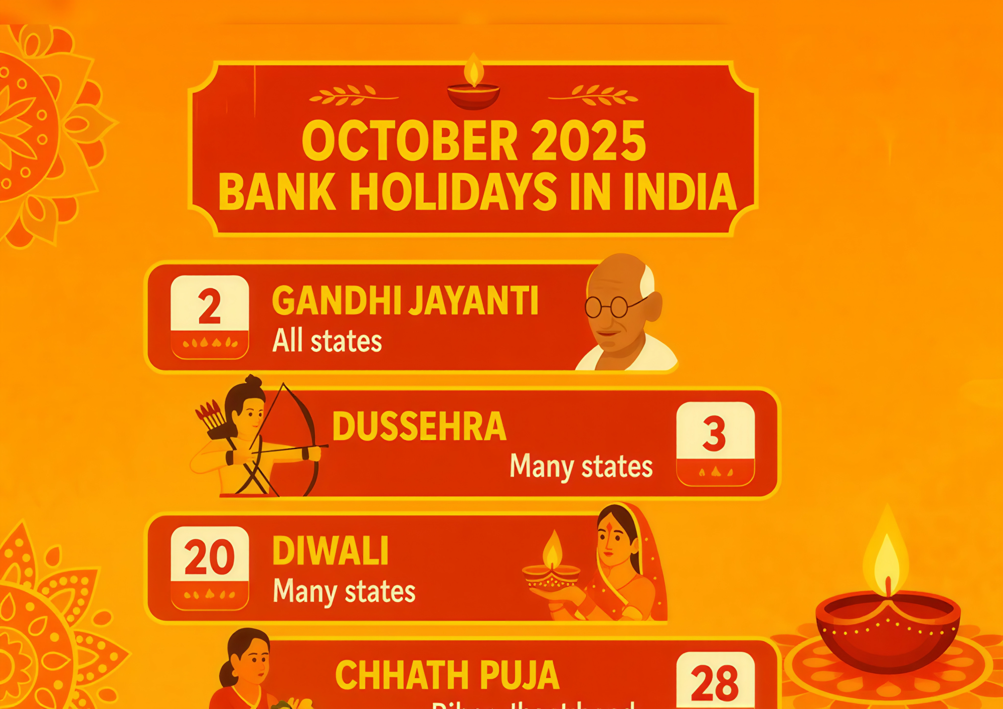 Are Banks Closed Today On October 20 For Diwali? Here’s The Complete List Of Holidays